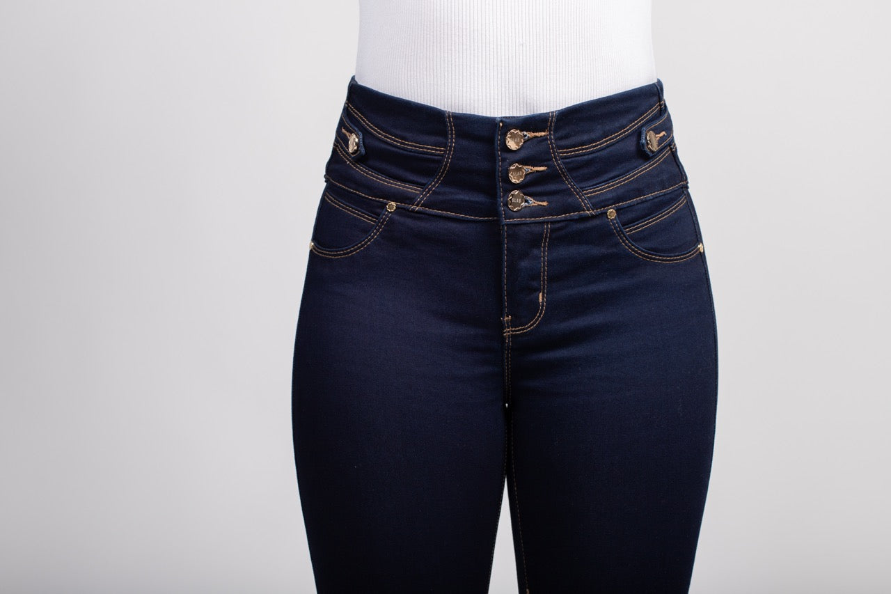 Jeans Acampanados Tiro Alto