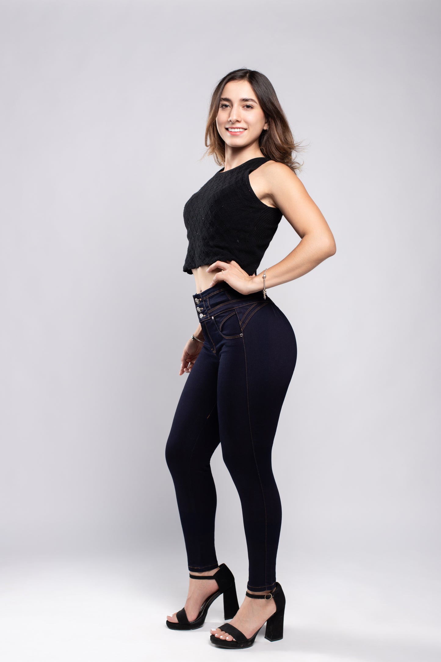 Skinny Jeans tiro Alto