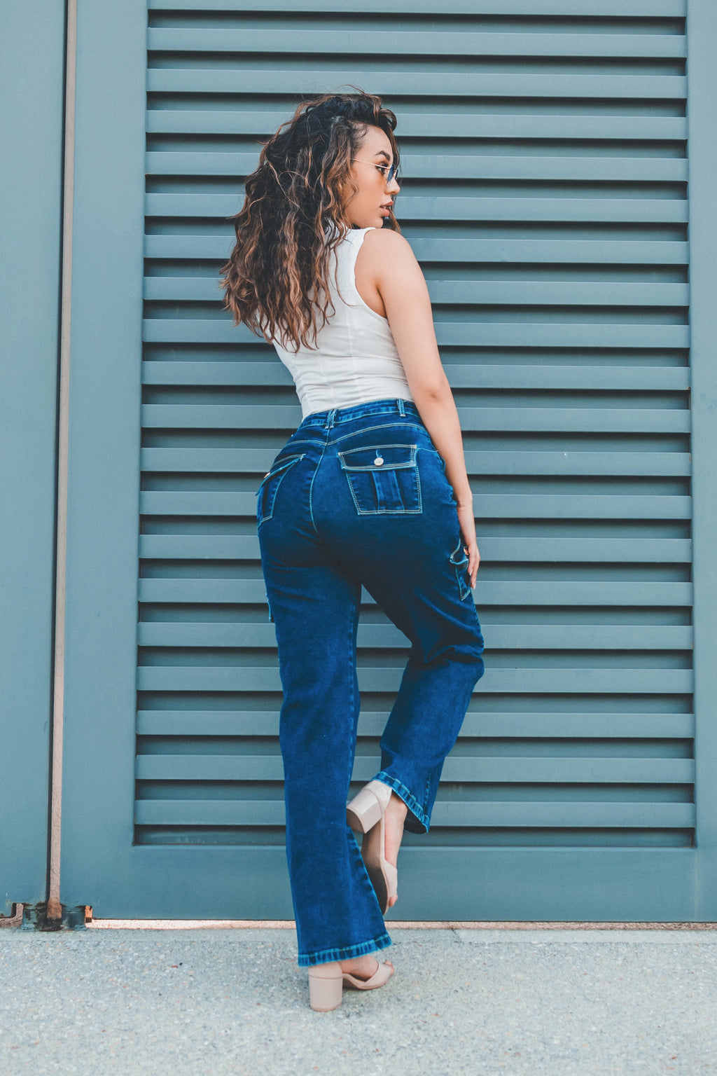 Cargo Jeans Dark Blue