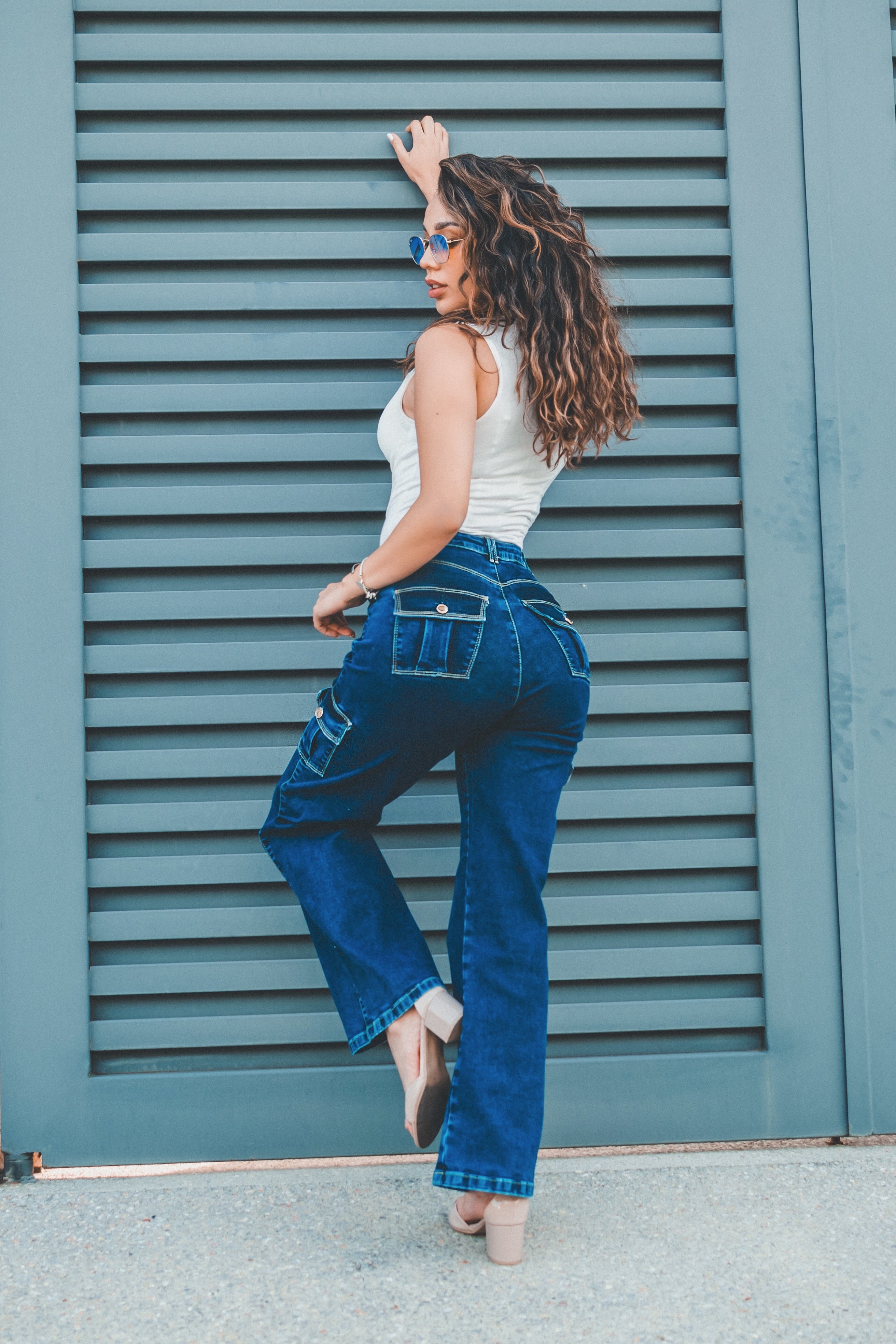 Cargo Jeans Dark Blue