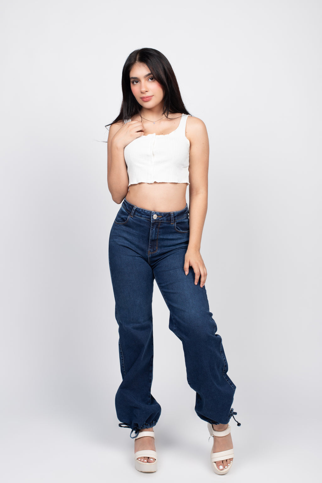 Wide Leg Jeans Ajustables
