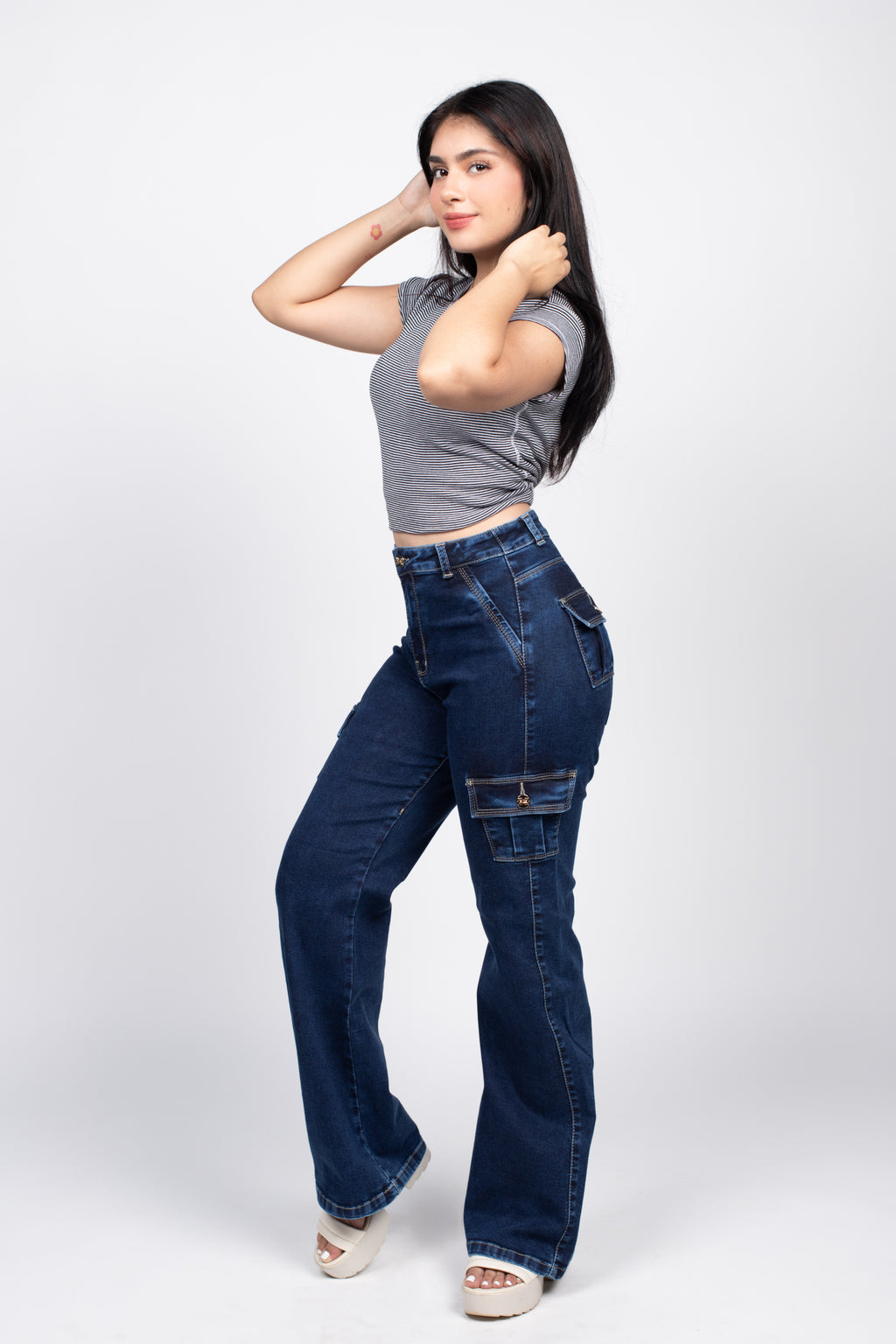 Cargo Jeans Dark Blue