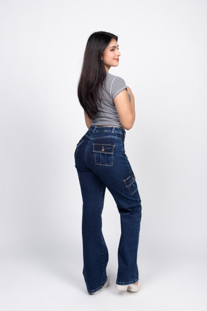 Cargo Jeans Dark Blue