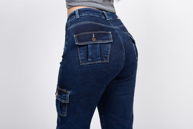 Cargo Jeans Dark Blue