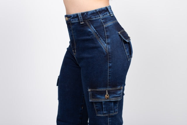 Cargo Jeans Dark Blue