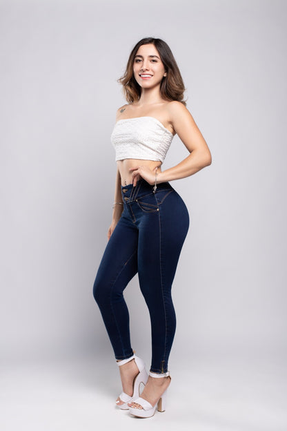 Skinny Jeans Tiro Alto
