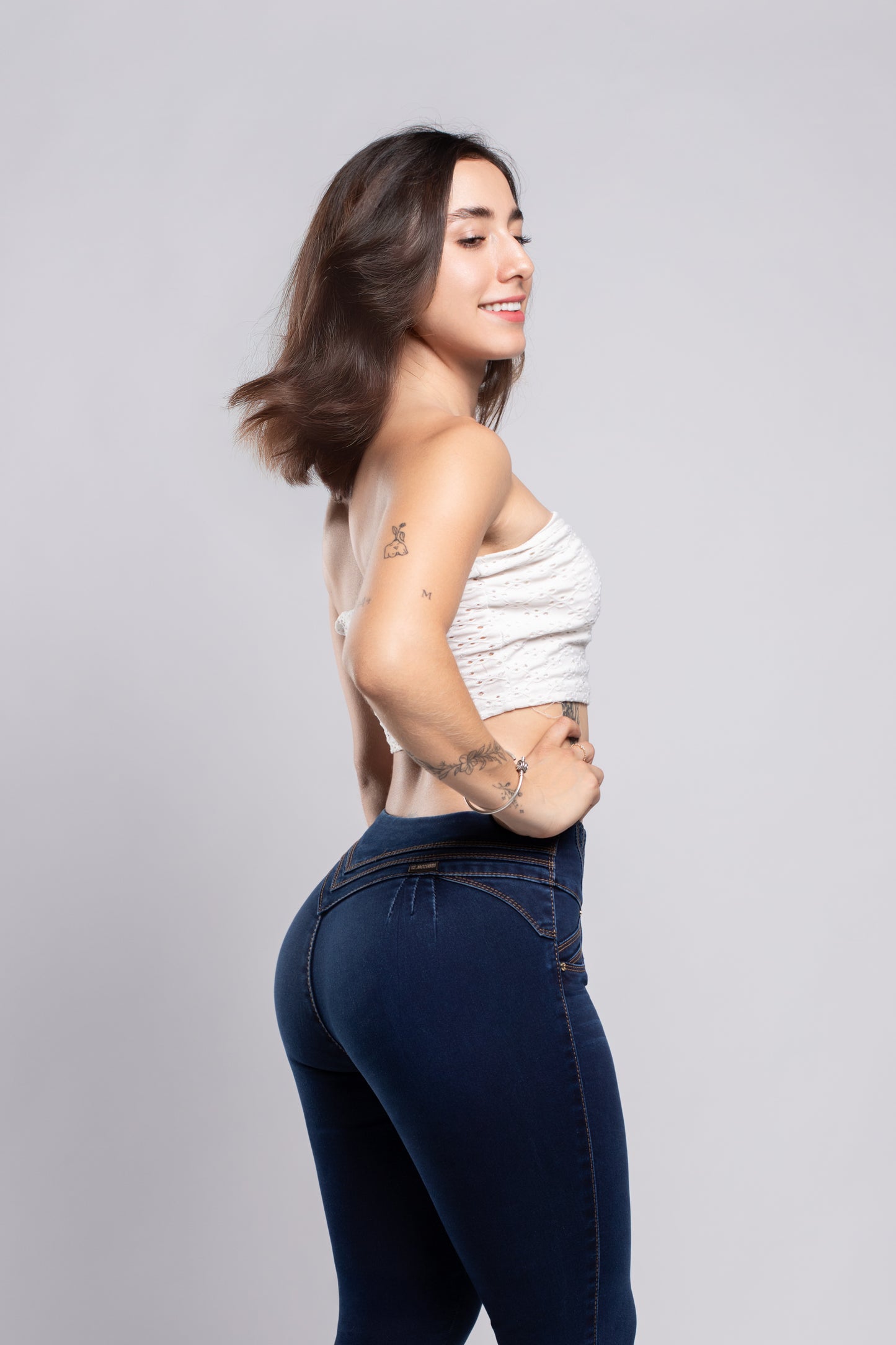 Skinny Jeans Tiro Alto