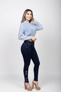 Skinny Jeans Detalle Trenzado en el Tobillo
