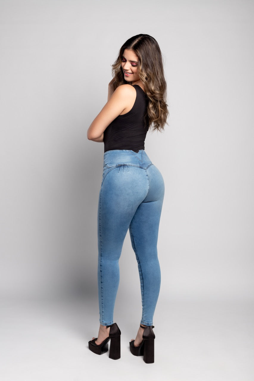 Jeans Skinny Tiro Alto