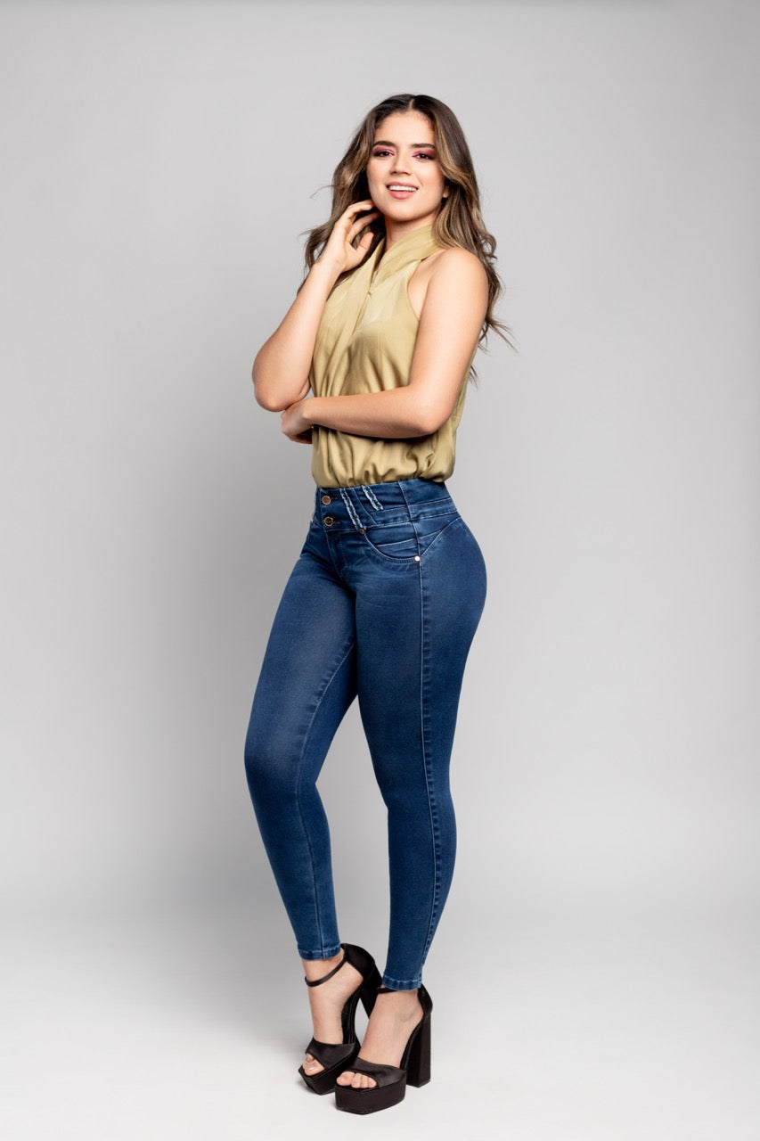 Skinny Jeans Tiro Alto